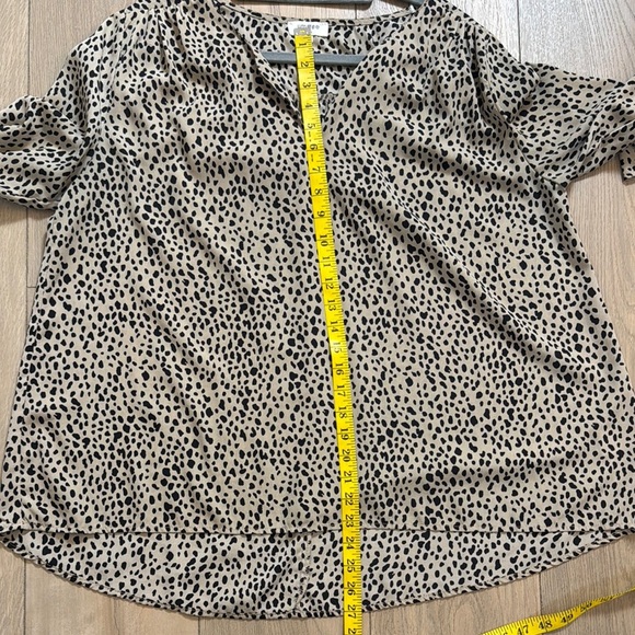 Umgee Women's Leopard print Ruffle Sleeve Top - Picture 9 of 9